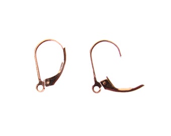 1 paire Rose -Gold métal boucles d'oreilles