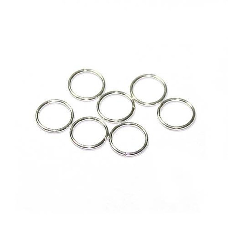 925 Sterling Silver open rings 8mm image 1