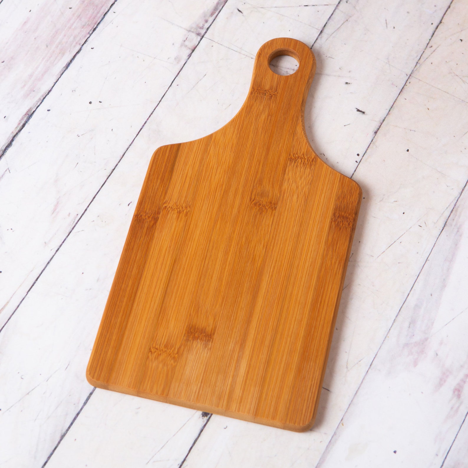 State Home Paddle Shaped Bamboo Cutting Board Etsy