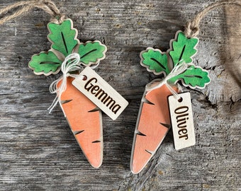 Personalized Carrot Easter Basket Tag