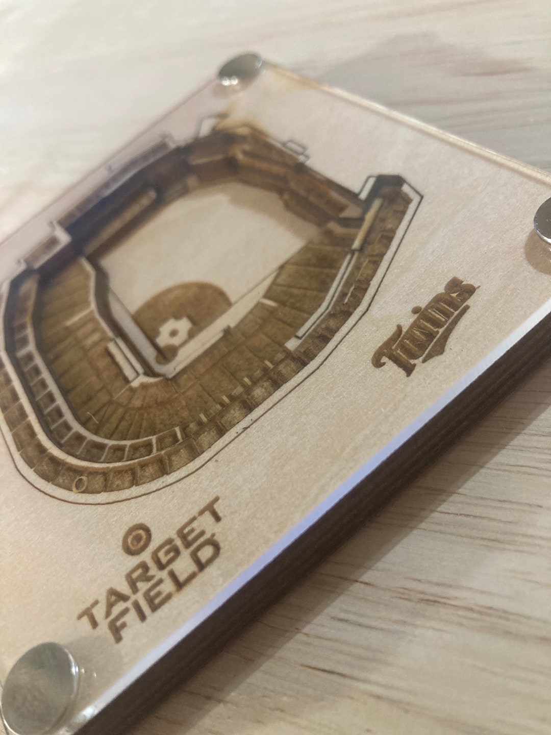 Custom Baseball Stadium Layered Coaster Set Of 2 3D Wood Coaster Etsy Il 1080xN.4685096417 K2i6 