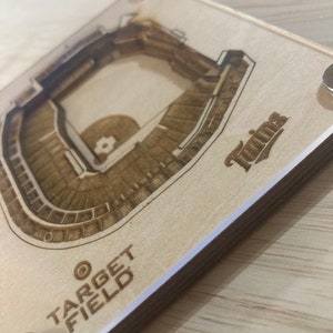 Custom Baseball Stadium Layered Coaster (Set of 2), 3D Wood Coaster