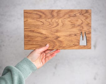 Tabla de cortar Catedral de Colonia / Tabla de desayuno de madera hecha a mano / Grabado personalizado