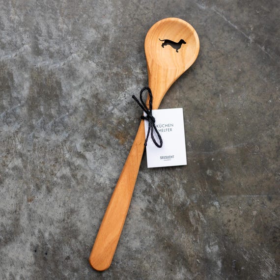 Kochlöffel Dackel / hangefertigter Holz Küchenhelfer / personalisierte Gravur