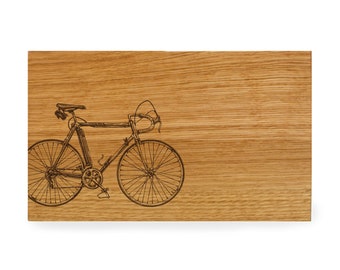 Snijplank racefiets graveren/ontbijtplank houten plank houten snackplank lasergravure gepersonaliseerde gravering fiets