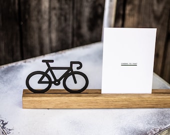 Picture holder bicycle | Card holder photo holder photo bar wood individual engraving gift