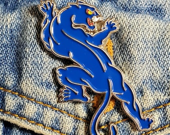 Blue Panther Tattoo Art Enamel Pin