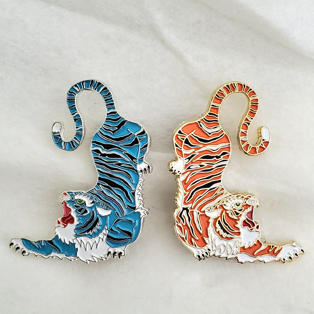 Tiger Ripper Pin Tiger Two Pack Tattoo Art Enamel Pins - Etsy