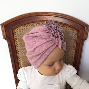 Winter hat, turban baby, baby hat, velvet, baby girl hat, baby turban, baby hat, girl beanie, lined, kids hat, winter,