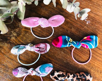 BABYZOCO Haargummis Für Mädchen – 10 Stück Set Mit Schleifen & Blumen, Rosa, Für Feines Bis Dickes Haar