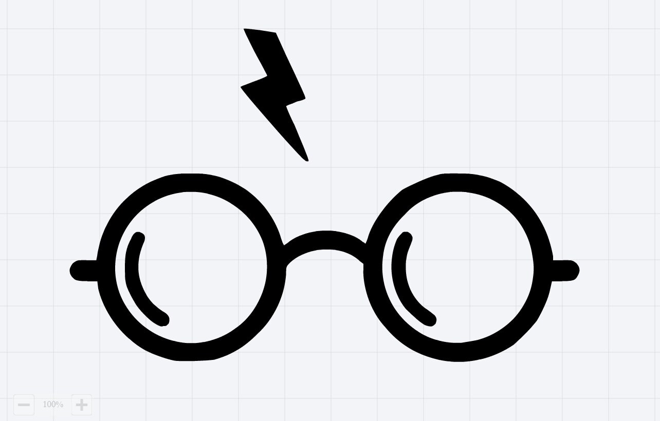 Harry Potter Glasses with Scar Decal Sticker Vinyl Decal | Etsy