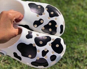 cow print crocs