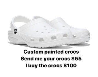off white crocs custom