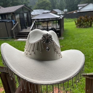 Crown Rhinestone Bling Cowboy Hat - Western Cowgirl, Festival, Rodeo, Concert, Bachelorette
