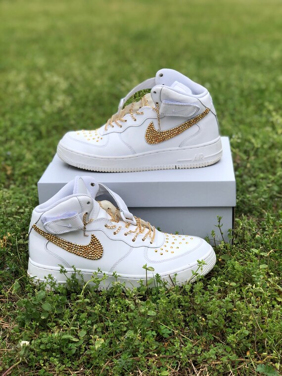 air force 1 gold bling