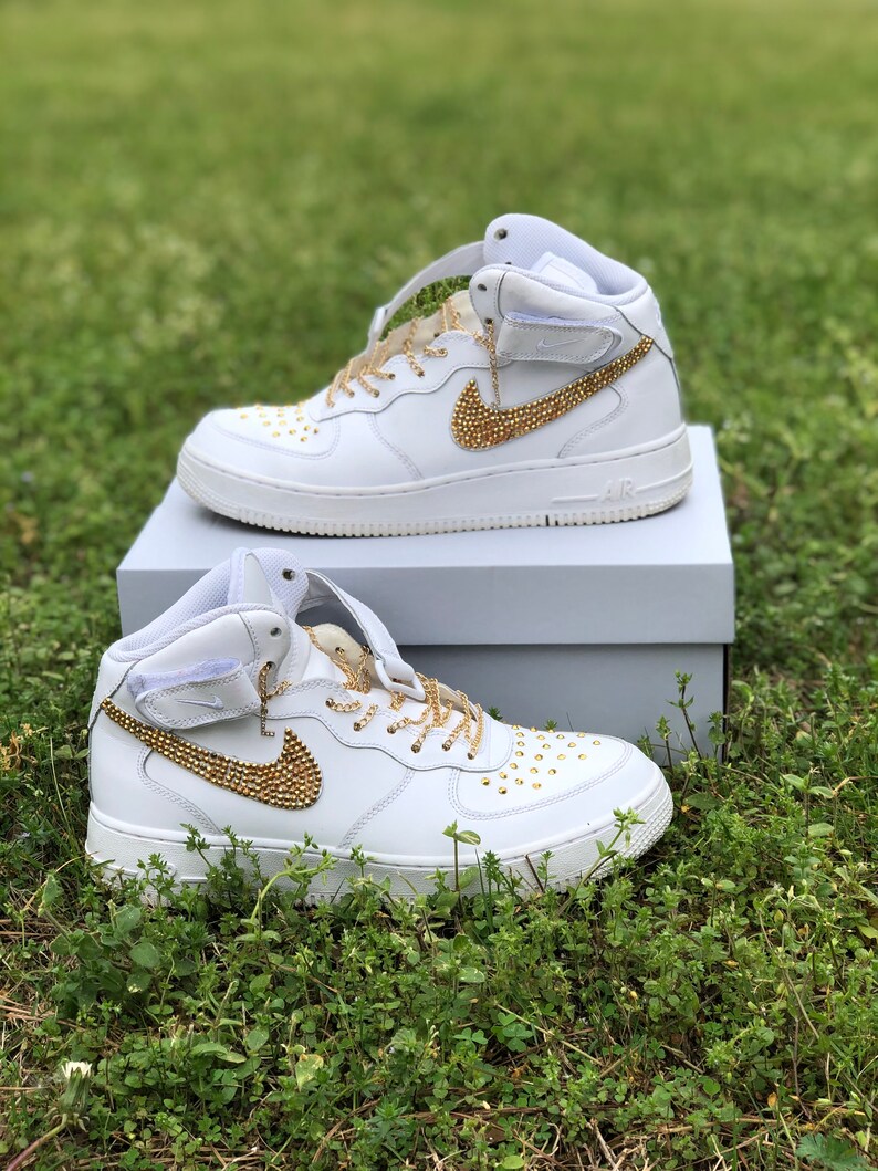 gold glitter air force 1