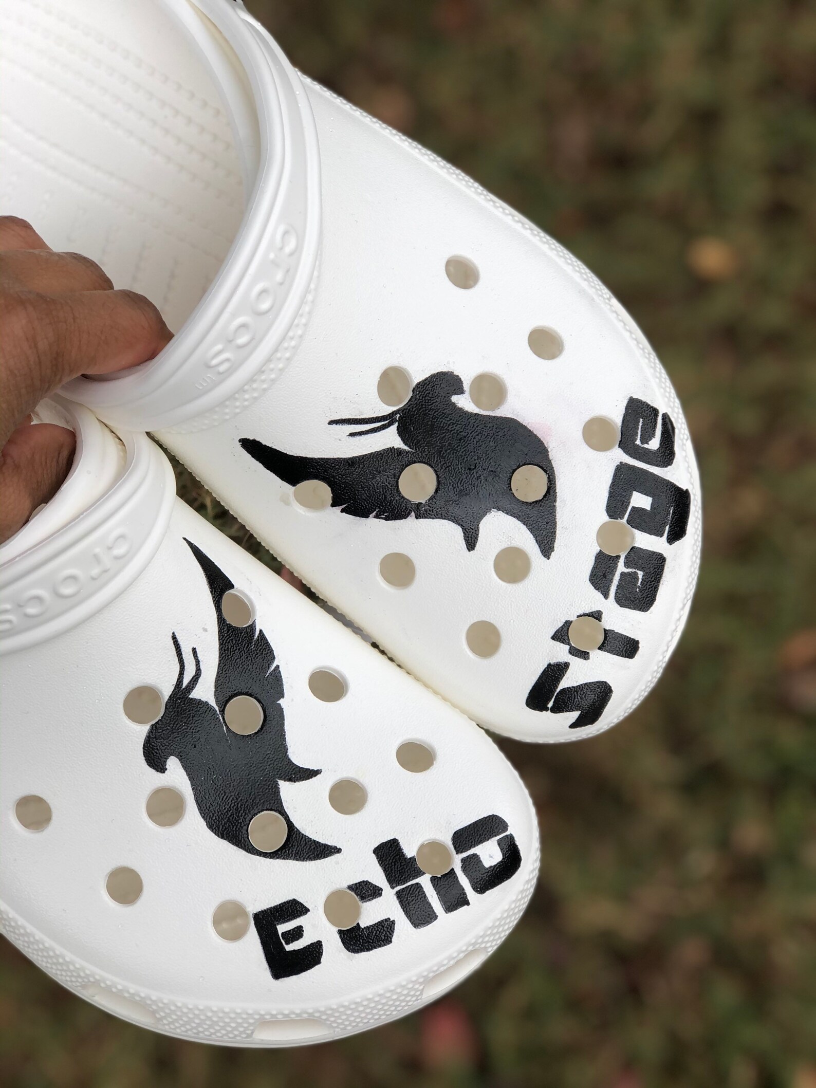 custom painted crocs