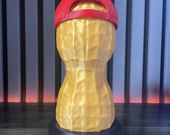 3D Printed Peanut Figurine Tagilla Hat Accessory, Gamer Desk Decor
