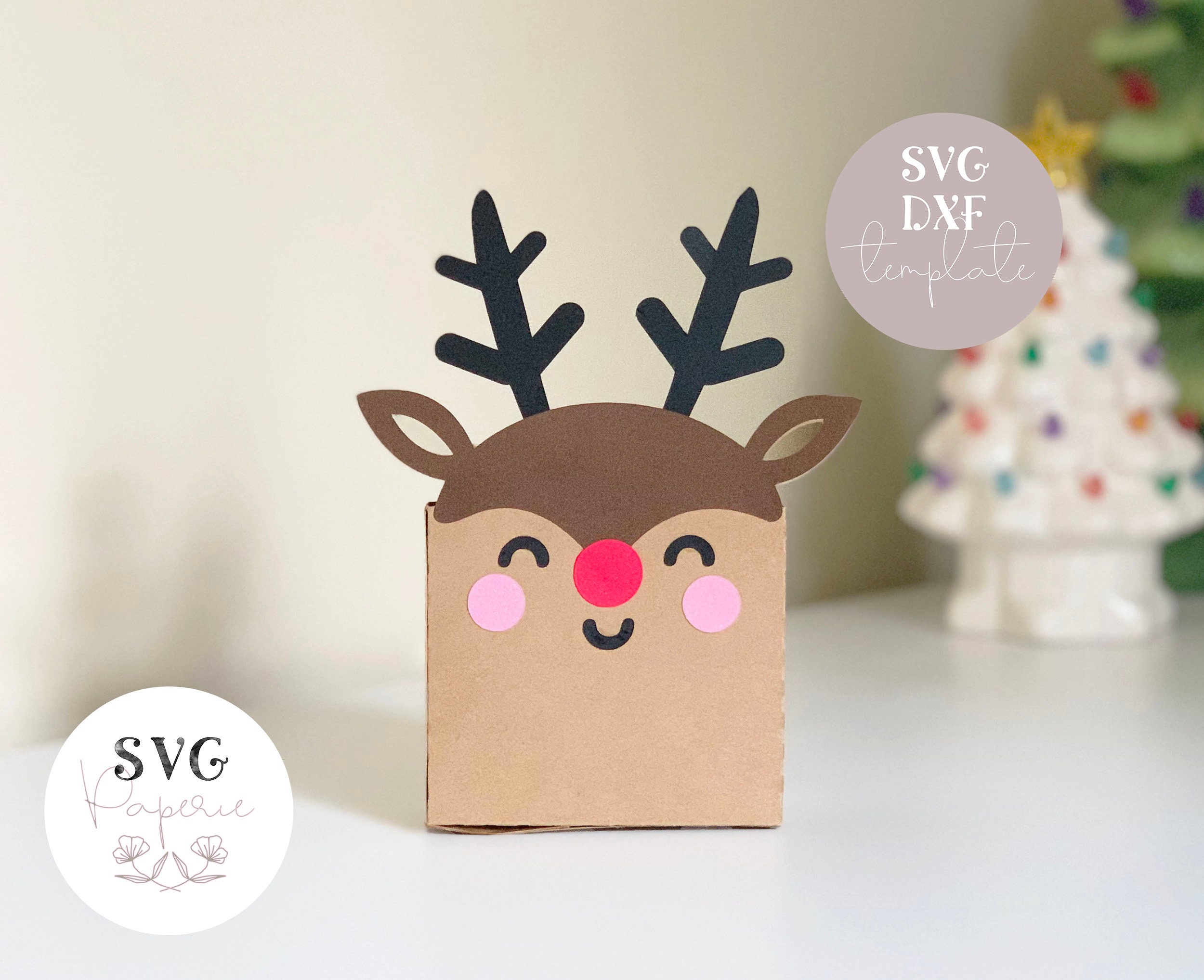 Download Svg 3d Reindeer Box Svg Instant Download Box Svg Etsy