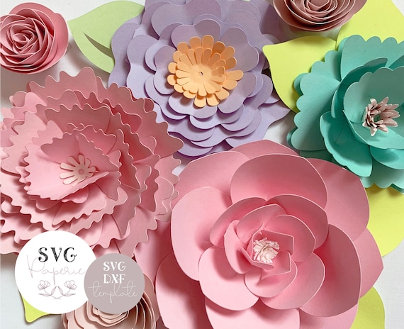 Download Svg 3d Spring Flower Template Bundle Of 5 Instant Download Etsy