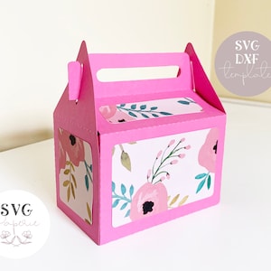 SVG - 3D Basic Giebel Box svg - SOFORTIGER Download, Box svg, Party Gunst Box, Vorlage, 3D svg, Cricut, einfache Box, einfache 3d Papier Box Vorlage
