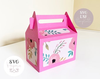 SVG - 3D Basic Gable Box svg - INSTANT download, box svg, party favor box, template, 3d svg, cricut, simple box, plain 3d paper box template