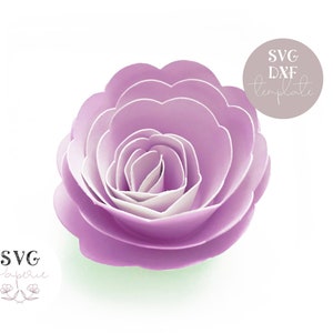 Svg 3d Blume Vorlage Grosse Rose Svg Sofortiger Download Etsy