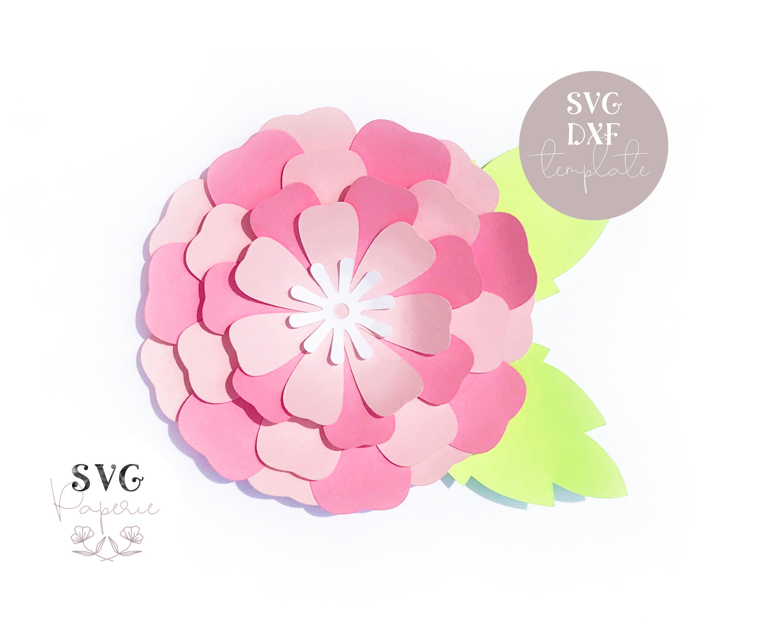 Download Svg 3d Flower Template Layered Flower Svg Instant Etsy