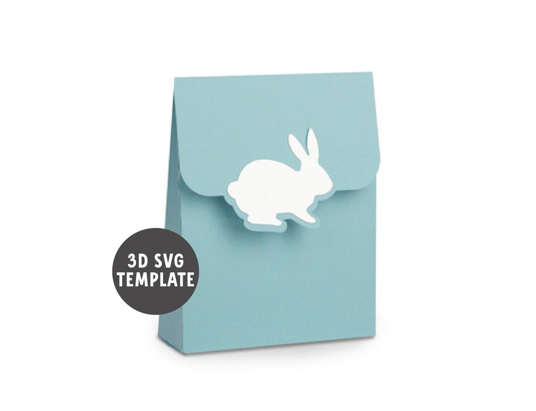 SVG - 3D Easter Bunny Paper Gift Bag Template Svg, INSTANT Download ...