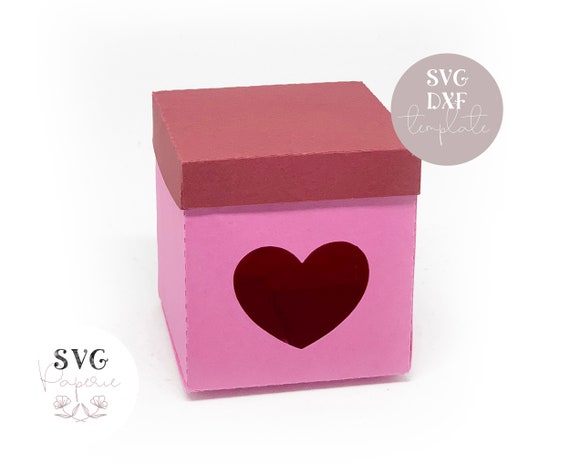 Download Svg 3d Heart Cut Out Box Svg Valentines Day Box Instant Etsy