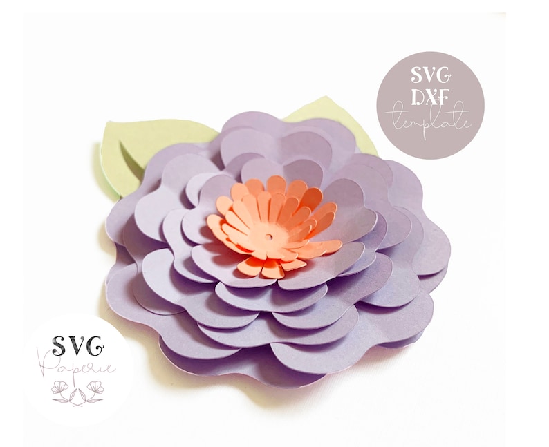 Download SVG 3D Flower Template Zinnia Layered Flower svg INSTANT.