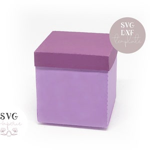 SVG - 3D Box Svg - sofortiger download, Platz Feld Svg, Partei zugunsten Box, Vorlage, 3d Svg, Cricut, Dxf, einfache Box schlicht 3d Papier Feld Vorlage
