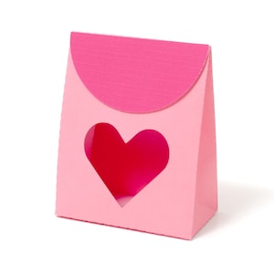 SVG - Szablon torby prezentowej z papieru w kształcie serca 3D svg, NATYCHMIASTOWE pobranie. pudełko na upominki, szablon torby, 3d svg, cricut, walentynki svg, walentynki