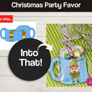 Elf Mug, Funny Mug, Christmas mug, Gag Gift, Christmas party favor, Christmas favors, Christmas favours, Christmas crafts, Christmas gifts
