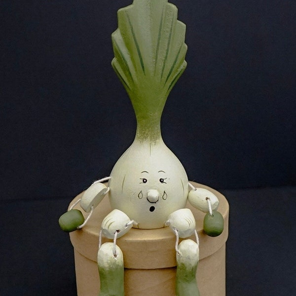 Scallion - Onion Lover - Foodie Gift - Christmas Gift for Mom - green onions - Decorative Collectibles - Wooden figurine - Kitchen Decor