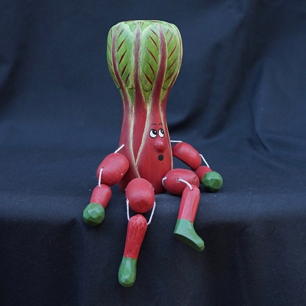 Rhubarb  - Vegetable Art - Gifts for Vegan - Foodie Gift - Gift for Mom - Gifts for Grandma - Decorative Collectibles - Wooden figurine
