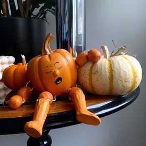 Sleepy pumpkin - holiday decor -  Foodie Gift - Halloween Gift - Pumpkin - Decorative Collectibles - Pumpkin Spice - nap life - cute