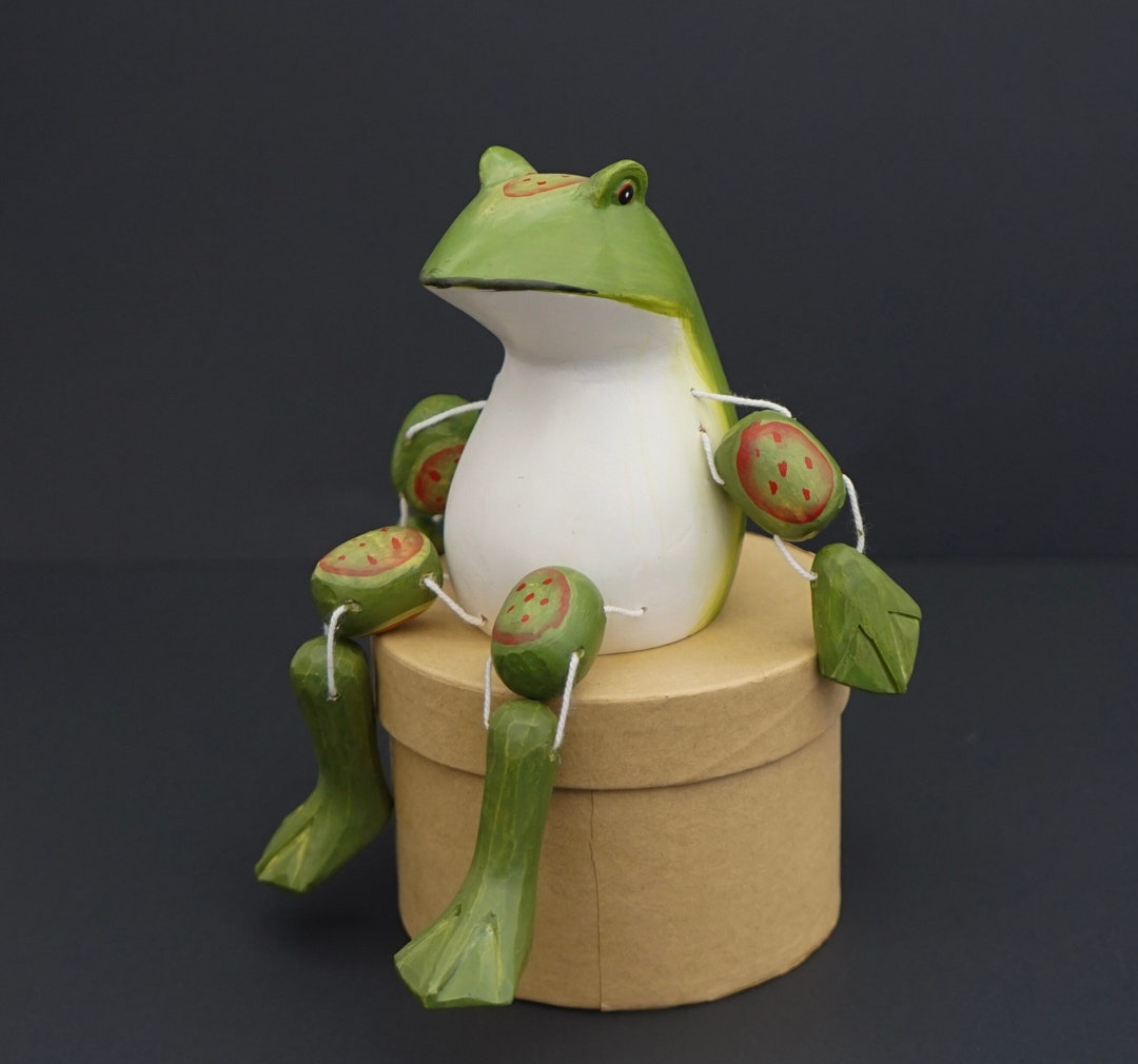 Frog- Hand Painted Collectable Figurine - Kitchen Art - Christmas Gift ...