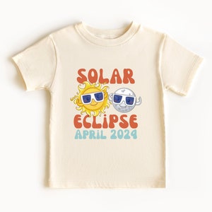 Solar Eclipse April 2024 T-Shirt | Solar Eclipse Toddler Kid's Tee | Retro Style T-Shirt | Solar Eclipse Toddler Kids Tee | Total Eclipse