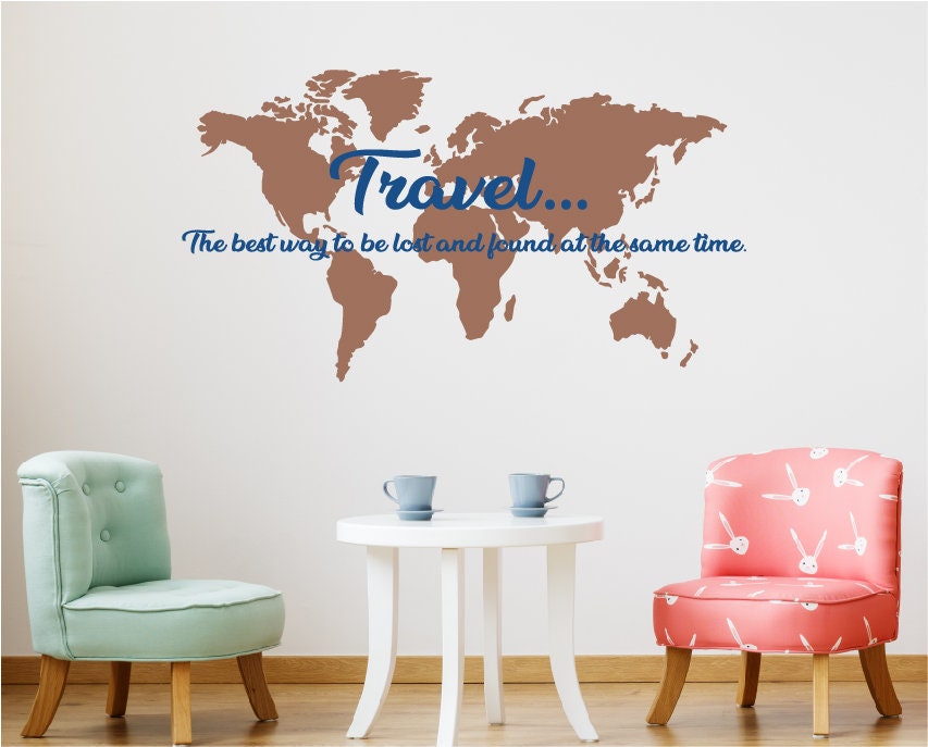 Travel Wall Quotes Travel Wall Decals Travel Gallery Wall Etsy