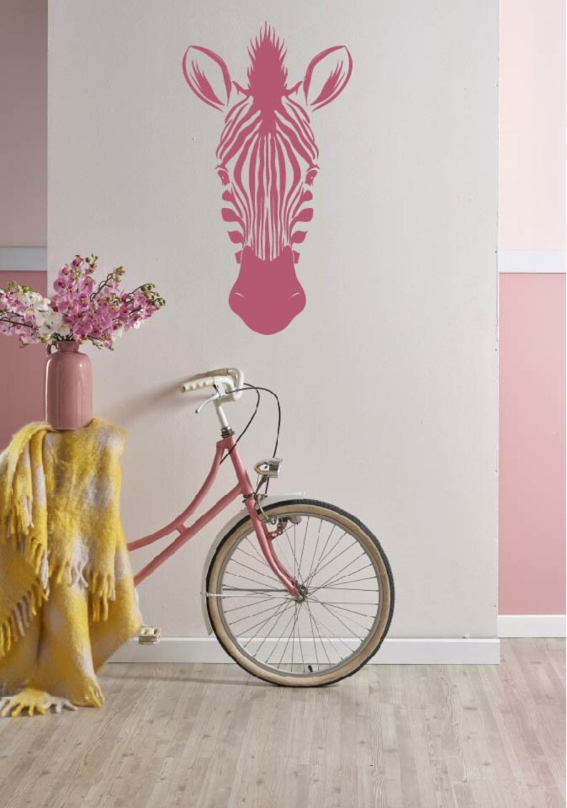 Zebra Wall Decal Art Sticker Print Wallpaper Safari Decals Jungle Nursery