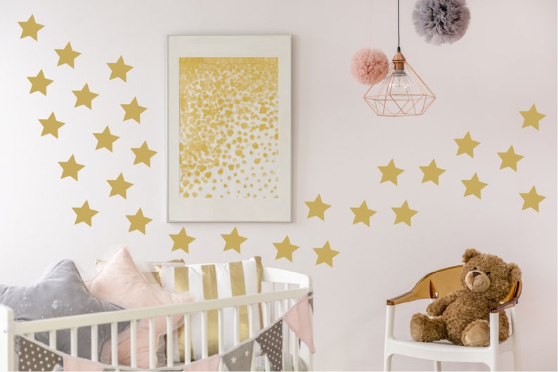 Nursery Star Wall Decals Star Wall Decals Wish Upon A Star Etsy