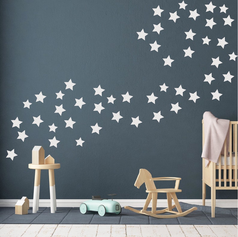 Nursery Star Wall Decals Star Wall Decals Wish Upon A Star Etsy