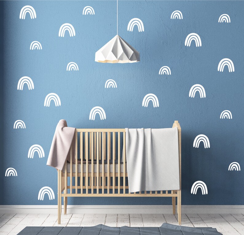 Rainbow Wall Decals Nursery Wallpaper Nursery Wall Decals Etsy