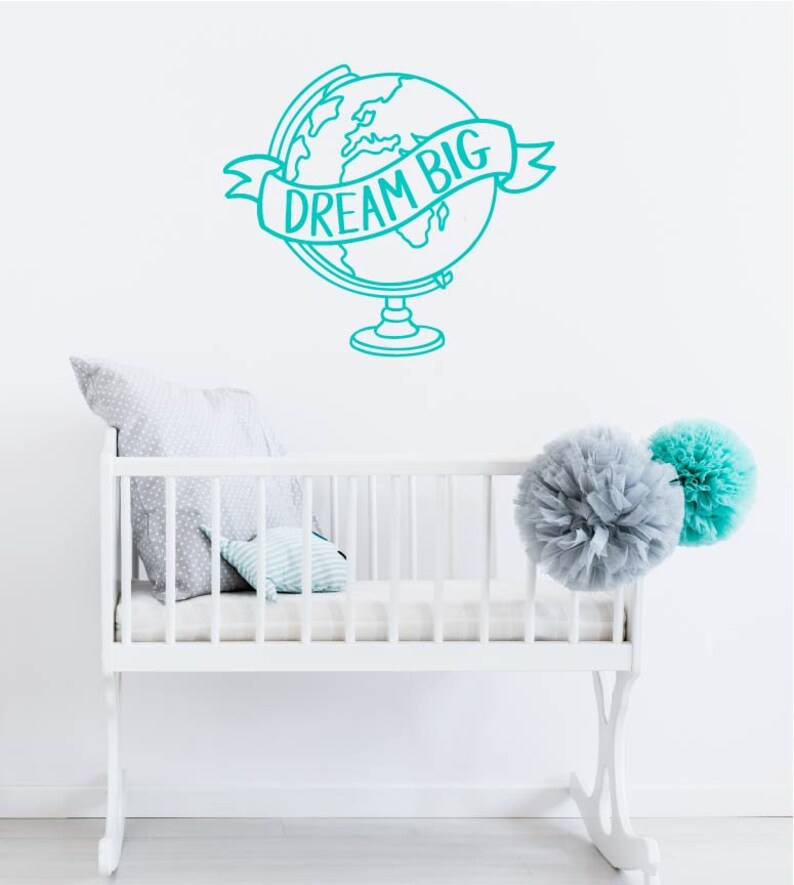 Adventure Theme Nursery Kids Room Decals Kids Room Wall Decals Dream Big Nursery Decor Baby Shower Decorations Dream Big Wall Decal
