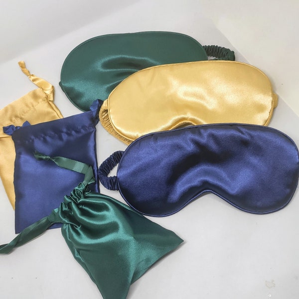 Sleep mask, eye cover, sleeping comfort, silk mask with pouch, gift for women, uni, feel-good product