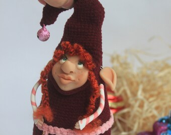Muñeco duende navideño Chica duende Regalo de Navidad Regalo para año nuevo