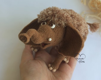 Lindo mamut divertido mamut Amigurumi juguete elefante pequeño juguete para regalo mamut positivo juguete coleccionable mamut regalo
