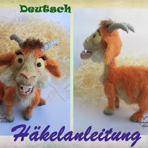 Ziege Häkel Häkelanleitung Sie lustige Ziege Meisterklasse kleine Ziege gestrickt Lustige Ziege