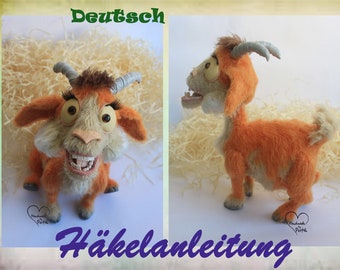 Ziege Häkel Häkelanleitung Sie lustige Ziege Meisterklasse kleine Ziege gestrickt Lustige Ziege